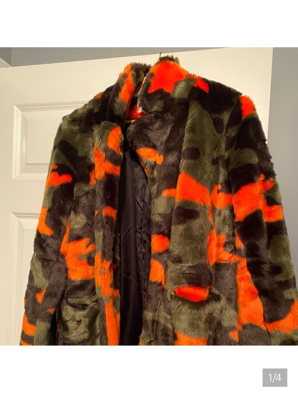 Apprise faux fur camo coat